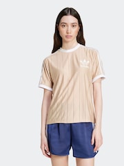 adidas Originals Brown 3-Stripes T-Shirt - Image 1 of 7