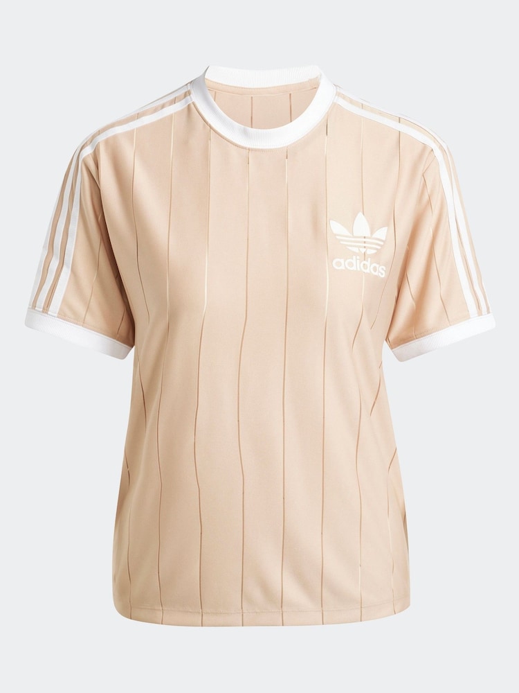 adidas Originals Brown 3-Stripes T-Shirt - Image 7 of 7