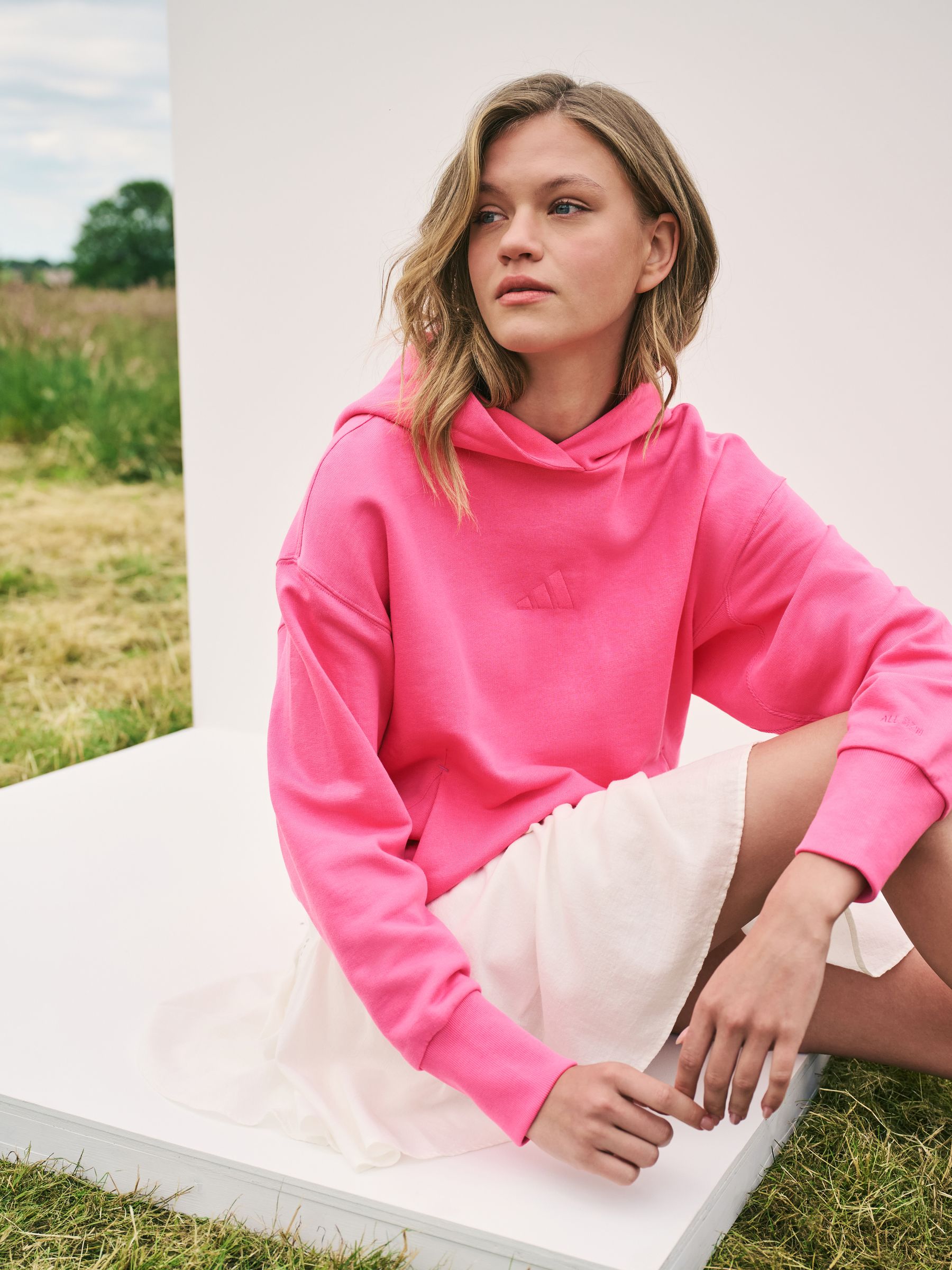 Buy adidas Pink All Szn 100% Cotton Hoodie from Next Luxembourg