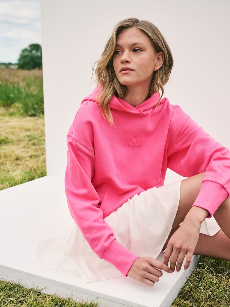adidas Pink All Szn 100% Cotton Hoodie - Image 1 of 5