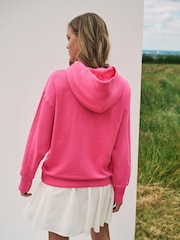 adidas Pink All Szn 100% Cotton Hoodie - Image 3 of 5