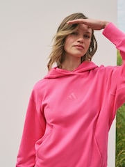 adidas Pink All Szn 100% Cotton Hoodie - Image 4 of 5