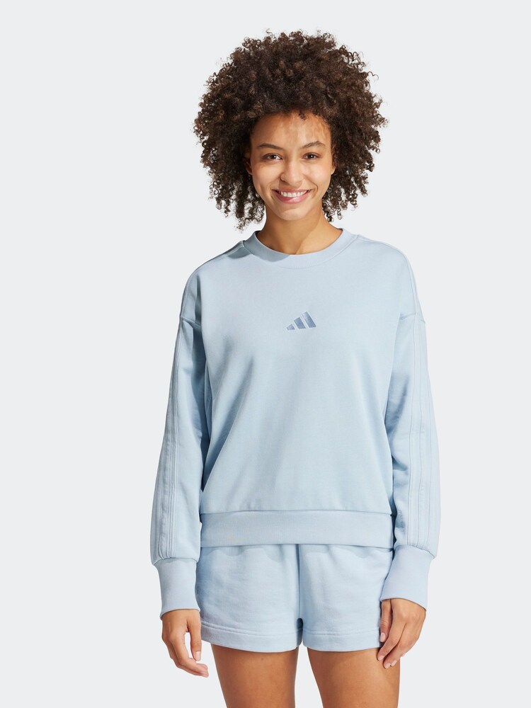 adidas Blue ALL SZN 100% Cotton Sweatshirt - Image 1 of 7