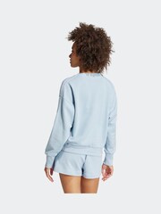 adidas Blue ALL SZN 100% Cotton Sweatshirt - Image 2 of 7