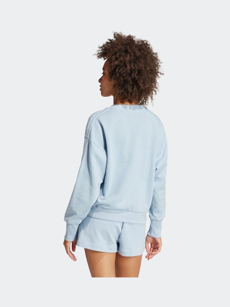 adidas Blue ALL SZN 100% Cotton Sweatshirt - Image 2 of 7 adidas Blue ALL SZN 100% Cotton Sweatshirt - Image 2 of 7