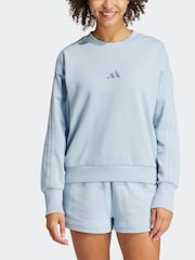 adidas Blue ALL SZN 100% Cotton Sweatshirt - Image 3 of 7