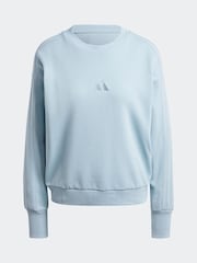 adidas Blue ALL SZN 100% Cotton Sweatshirt - Image 7 of 7