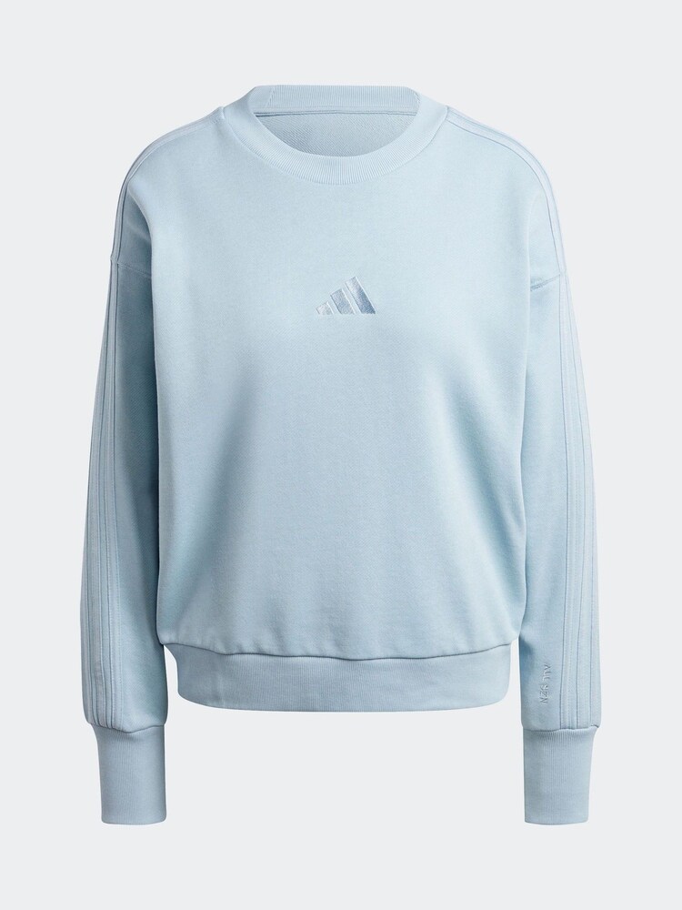 adidas Blue ALL SZN 100% Cotton Sweatshirt - Image 7 of 7