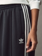 Черный - Широкие брюки из 100% хлопка с 3 полосками adidas Originals - Изображение 5 из 6