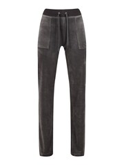 Juicy Couture Light Grey Womens Velour Straight Leg Joggers - Image 3 of 4