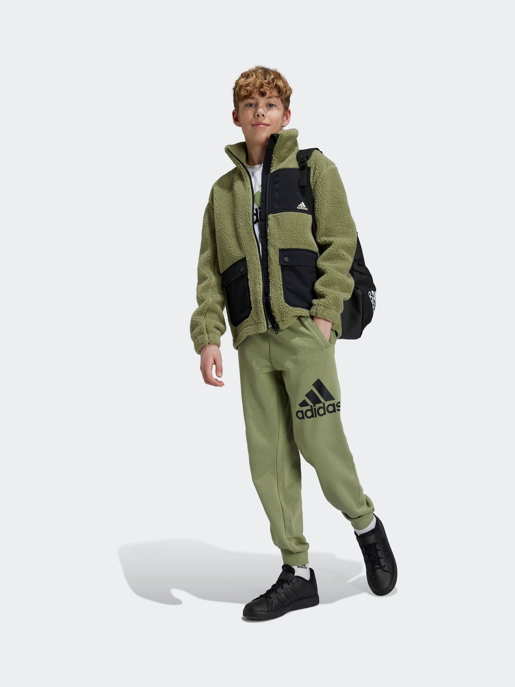 Buy adidas Green Sherpa Fleece Jacket from Next Luxembourg