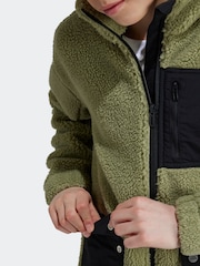 adidas Green Sherpa Fleece Jacket - Image 5 of 6