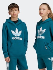 adidas Green Kids Originals Trefoil Hoodie - Image 1 of 6