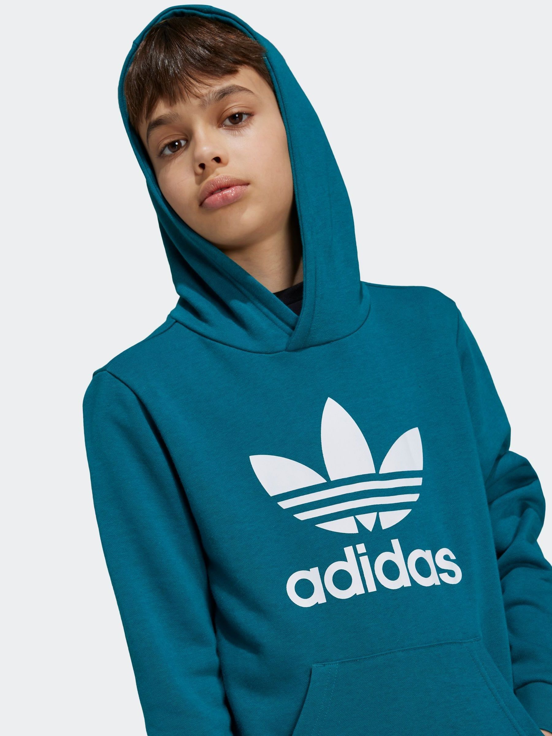 Adidas originals trefoil hoody junior online