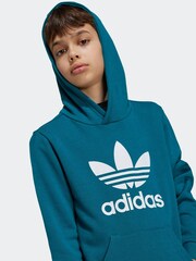 adidas Green Kids Originals Trefoil Hoodie - Image 5 of 6