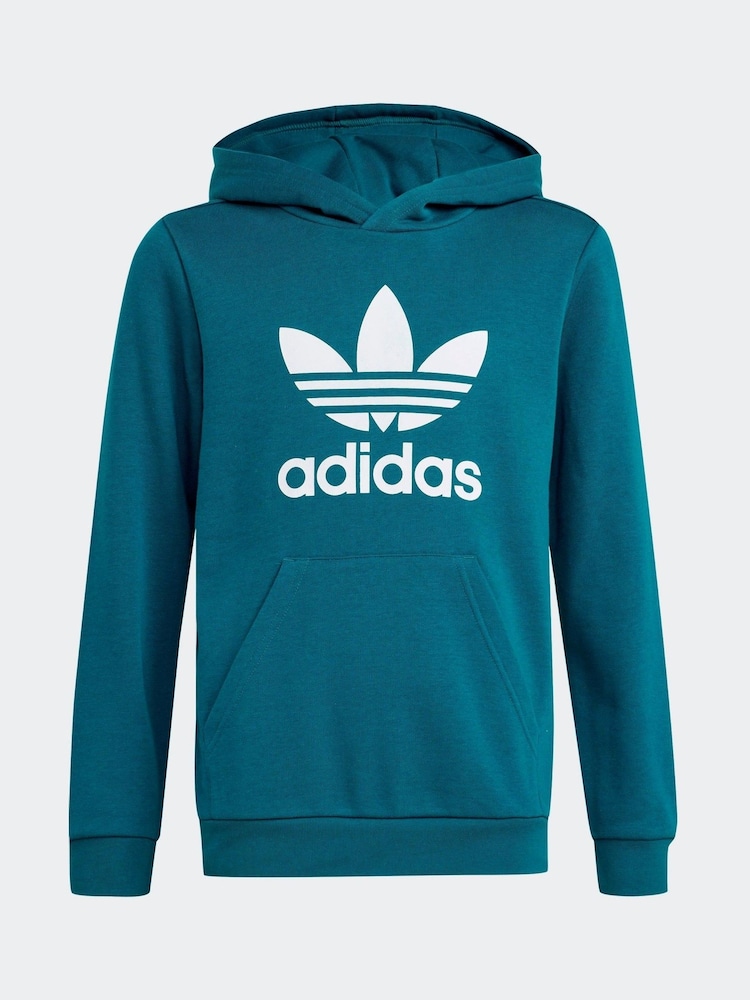 adidas Green Kids Originals Trefoil Hoodie - Image 6 of 6