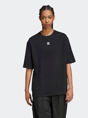 adidas Originals Black Boyfirend 100% Cotton Essential T-Shirt - Image 1 of 7