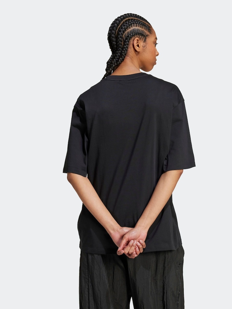 adidas Originals Black Boyfirend 100% Cotton Essential T-Shirt - Image 2 of 7