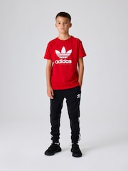 adidas orignal Red Kids Trefoil 100% Cotton T-Shirt - Image 2 of 6