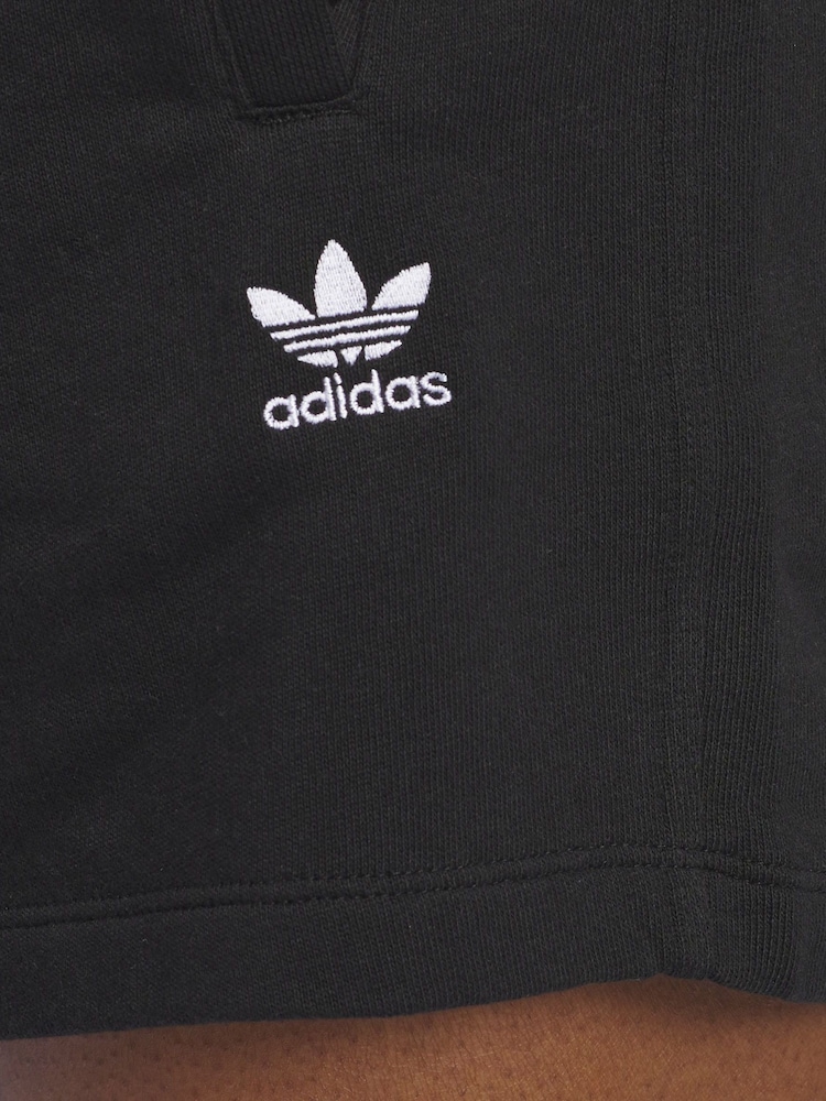 adidas Originals Black 100% Cotton Essentials Shorts - Image 6 of 6
