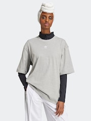 adidas Originals Grey Boyfirend 100% Cotton Essential T-Shirt - Image 1 of 7