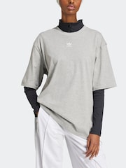 adidas Originals Grey Boyfirend 100% Cotton Essential T-Shirt - Image 3 of 7