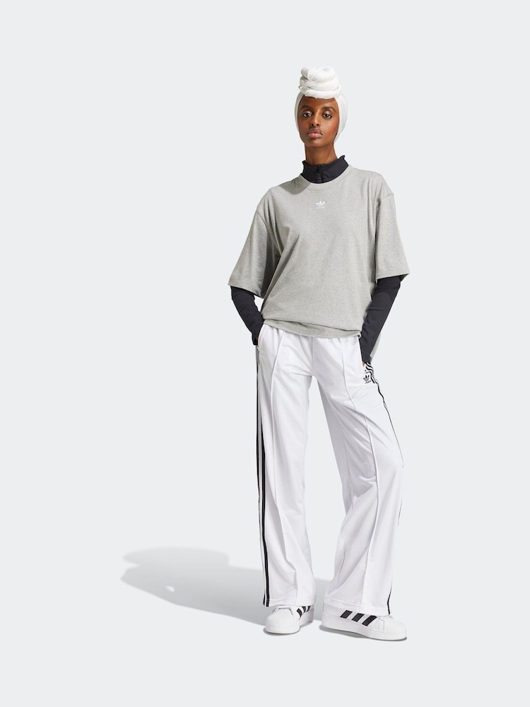adidas Originals Grey Essentials Boyfriend T-Shirt - Image 4 of 7