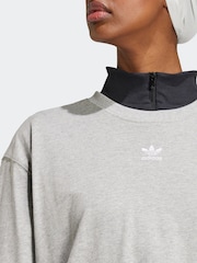 adidas Originals Grey Boyfirend 100% Cotton Essential T-Shirt - Image 5 of 7