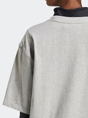 adidas Originals Grey Boyfirend 100% Cotton Essential T-Shirt - Image 6 of 7