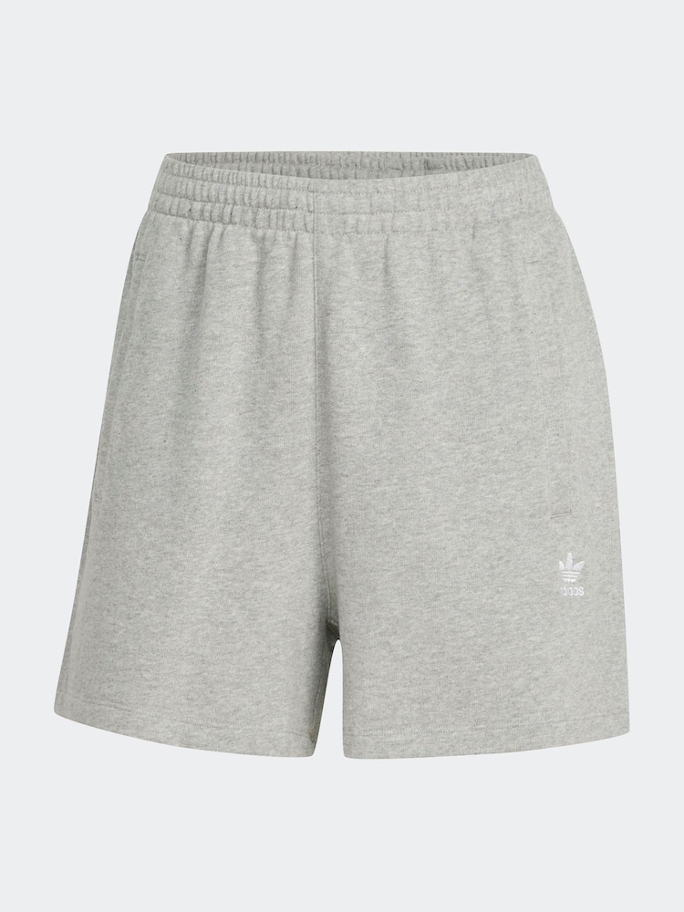 adidas Originals Grey 100% Cotton Essentials Shorts - Image 6 of 6