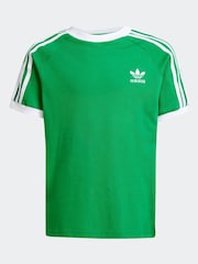 adidas originals Green Kids Originals 3-Stripes 100% Cotton T-Shirt - Image 6 of 6