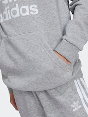 adidas originals Grey Trefoil Hoodie - Image 2 of 4
