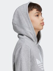 adidas originals Grey Trefoil Hoodie - Image 3 of 4