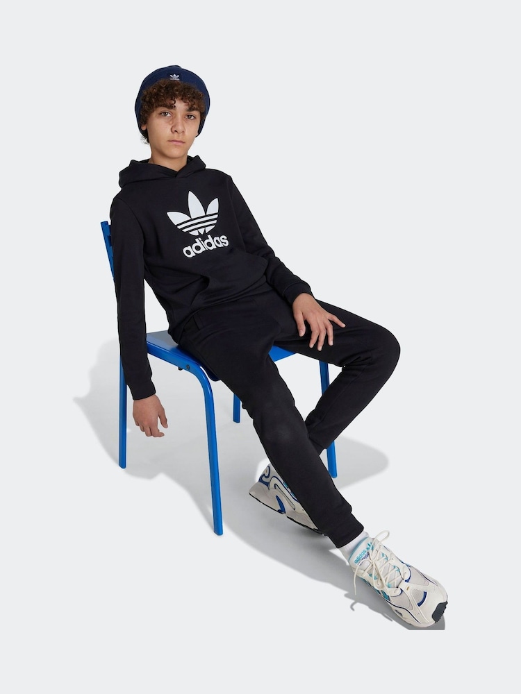 adidas originals Black Trefoil Hoodie - Image 1 of 4