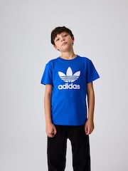 adidas orignal Blue Kids Trefoil 100% Cotton T-Shirt - Image 1 of 6
