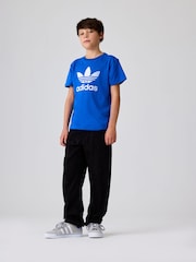 adidas orignal Blue Kids Trefoil 100% Cotton T-Shirt - Image 3 of 6