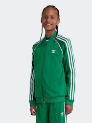 adidas originals Green/White Kids Originals Adicolor SST Track Top - Image 1 of 6