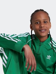 adidas originals Green/White Kids Originals Adicolor SST Track Top - Image 5 of 6