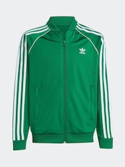adidas originals Green/White Kids Originals Adicolor SST Track Top - Image 6 of 6