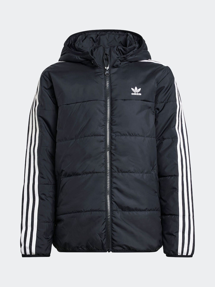 adidas Black Adicolor Padded Jacket Kids - Image 6 of 6