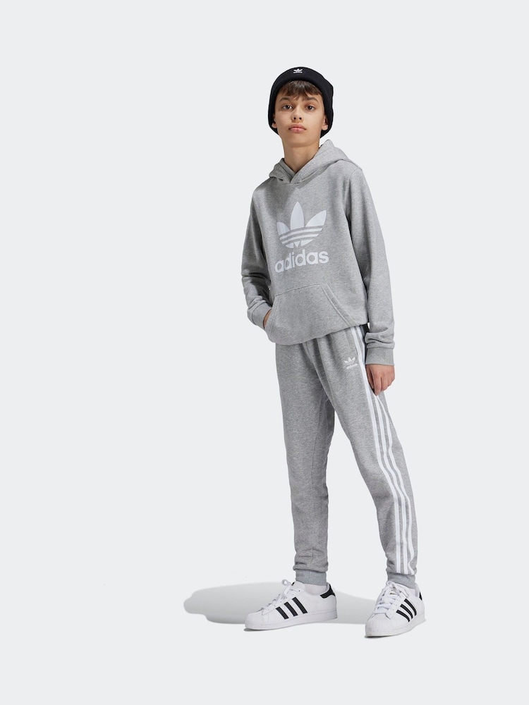 adidas originals Grey Kids Originals Trefoil Joggers - Image 2 of 4