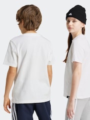 adidas White 100% Cotton Tech Table T-Shirt - Image 2 of 6