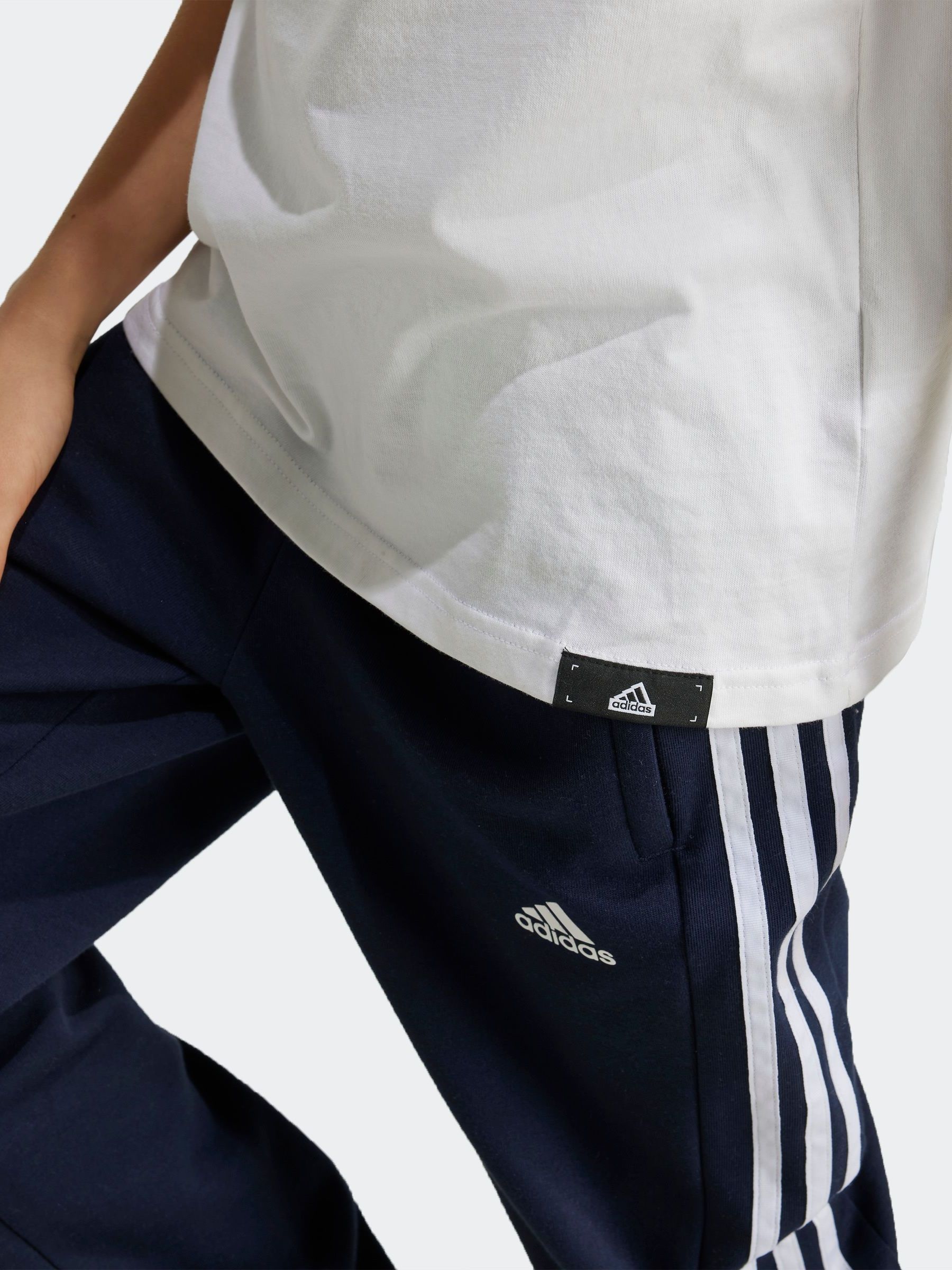 adidas White 100% Cotton Tech Table T-Shirt - Image 4 of 6
