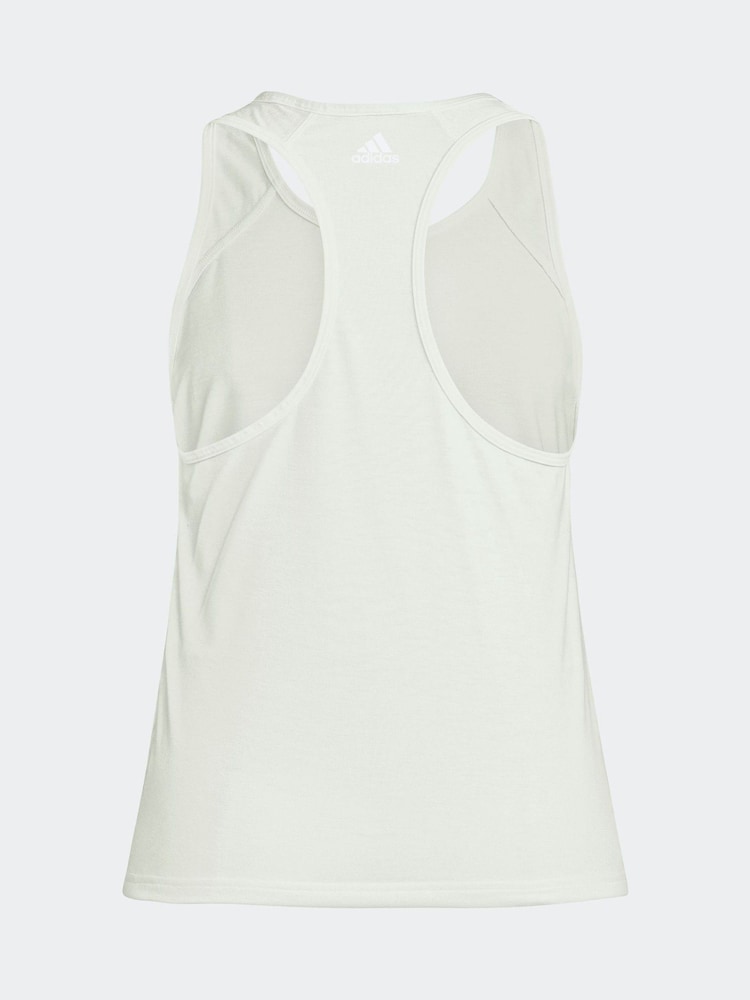 Verde claro - Camiseta básica sin mangas de algodón 100 % y corte holgado con logo de Adidas Sportswear - Imagen 10 de 10