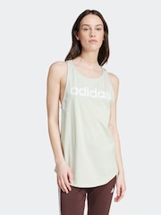 Verde claro - Camiseta básica sin mangas de algodón 100 % y corte holgado con logo de Adidas Sportswear - Imagen 4 de 10