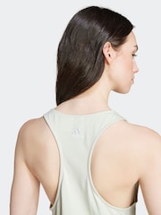 Verde claro - Camiseta básica sin mangas de algodón 100 % y corte holgado con logo de Adidas Sportswear - Imagen 7 de 10