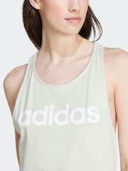Verde claro - Camiseta básica sin mangas de algodón 100 % y corte holgado con logo de Adidas Sportswear - Imagen 8 de 10