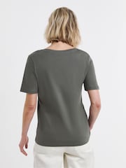 JD Williams Black V-Neck Short Sleeve Tops 5 Pack - Image 5 of 8