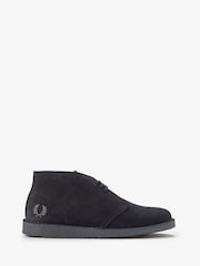 Fred Perry Black Hawley Suede Shoes - Image 1 of 1