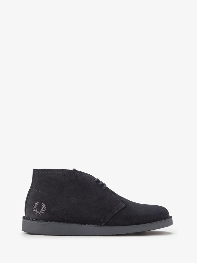 Fred Perry Black Hawley Suede Shoes - Image 1 of 1